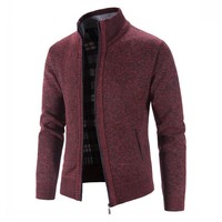 Nowa wiosna jesień sweter z dzianiny moda męska Slim Fit sweter mężczyzn przyczynowe swetry płaszcze solidny kardigan jednorzędowy mężczyzn 4